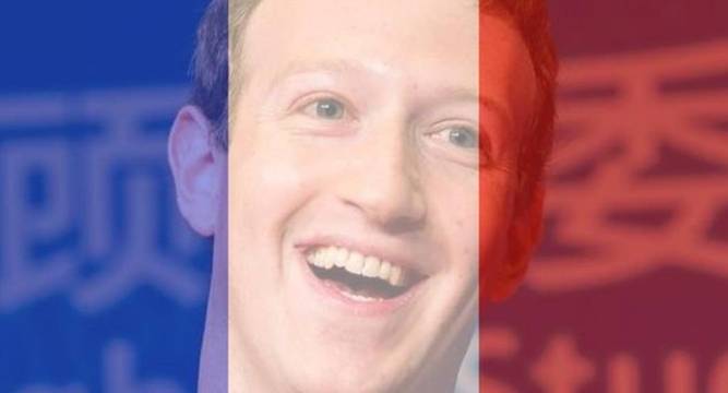Mark Zuckerburg Laughing around Paris Crisis