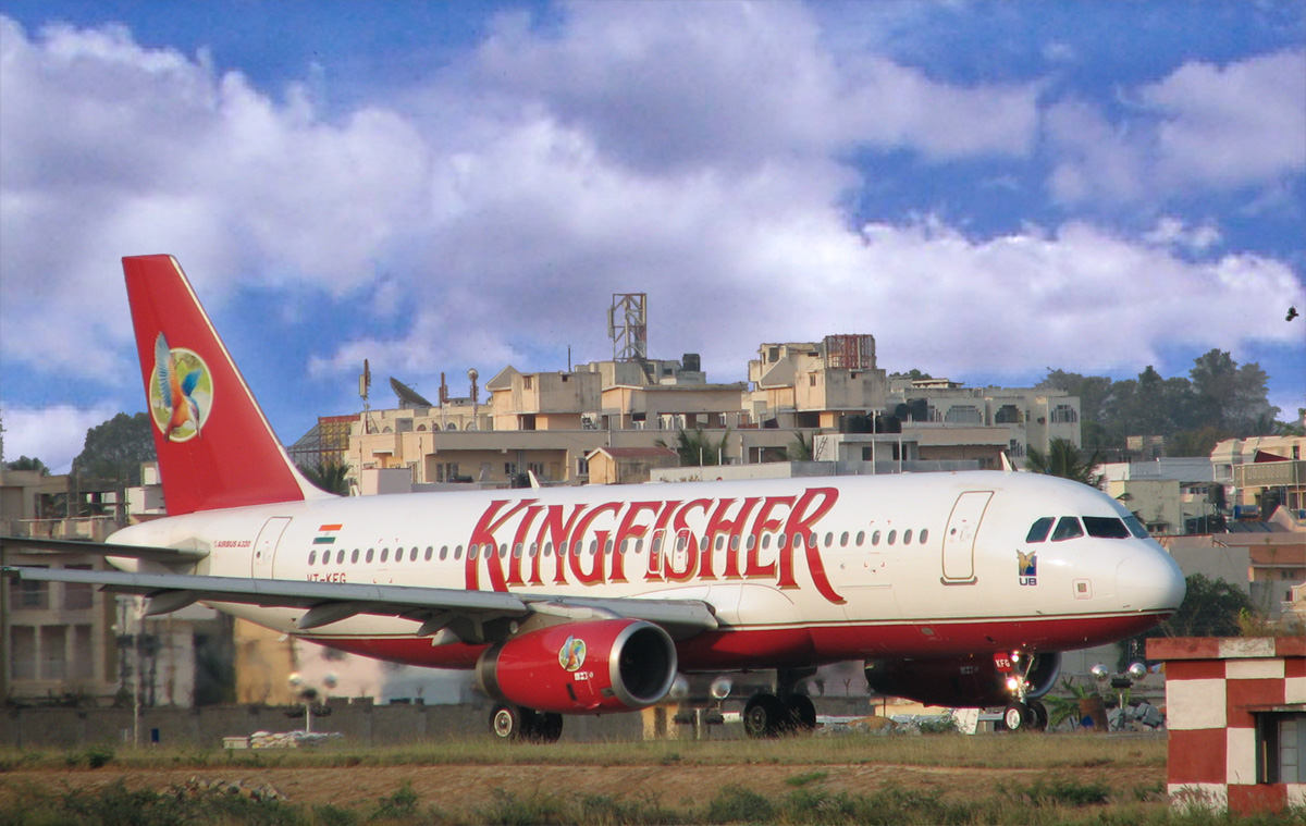 Kingfisher airline brand up for sale.