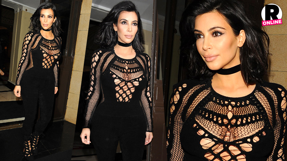 Kardashian Almost Bares Her Body In Sexy Cut-Out Topper!!!