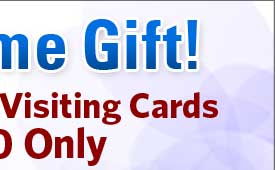 Welcome Gift! 100 Premium Visiting Cards @ Rs.130 only